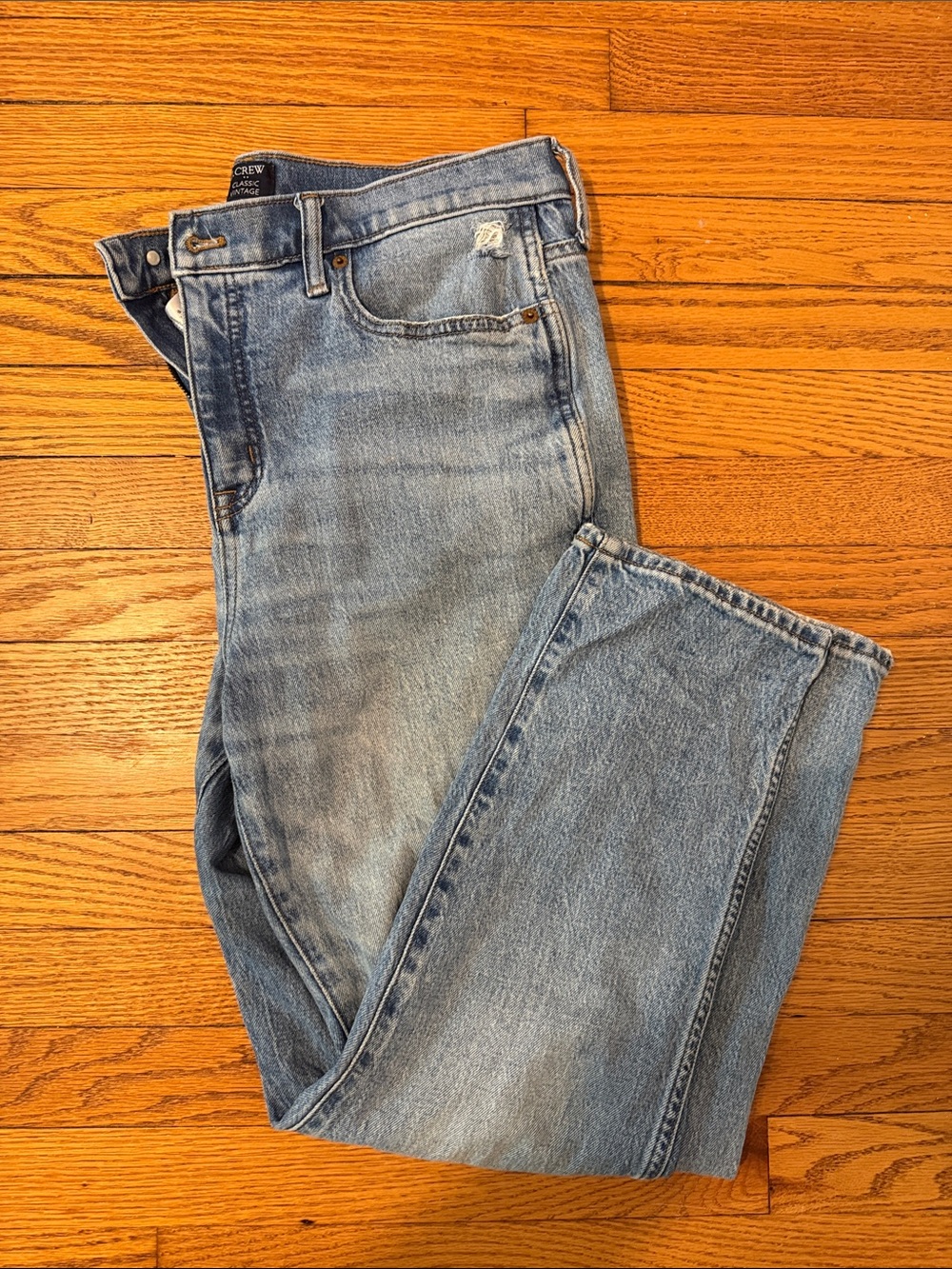 J. Crew Women's Classic Vintage Light Wash Relaxed Denim Jeans